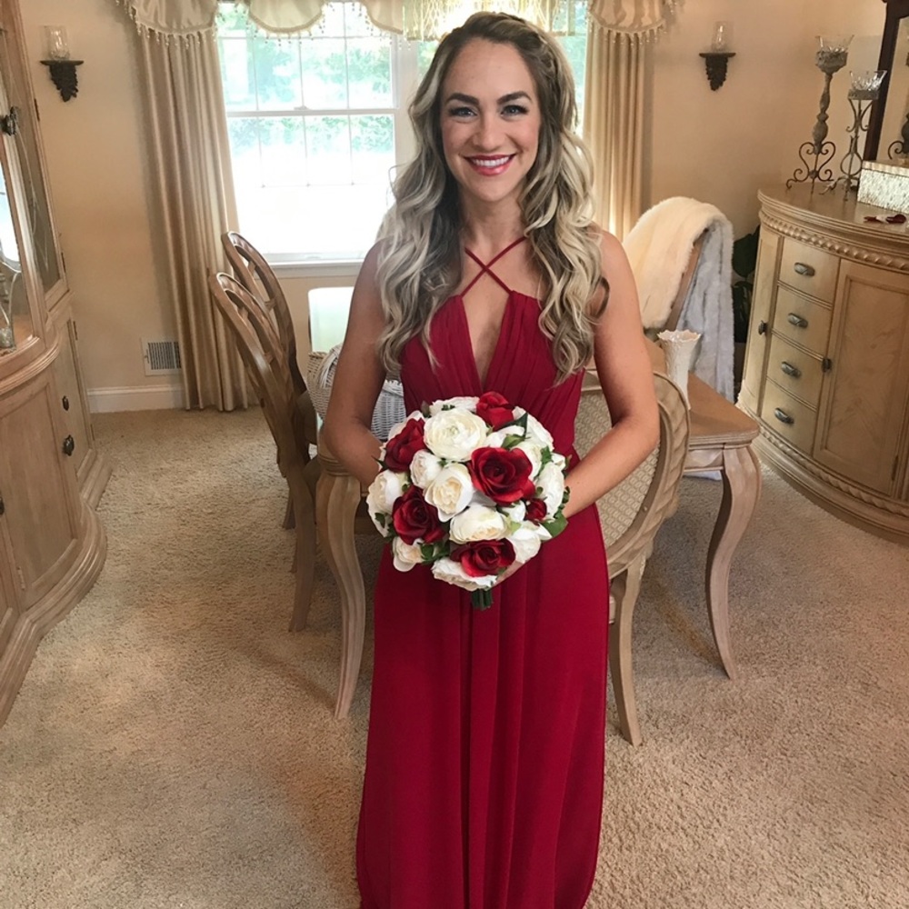 Red Criss Cross Gown